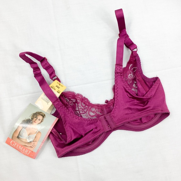 NWT vintage 90s unlined nylon lace bra - Picture 4 of 4